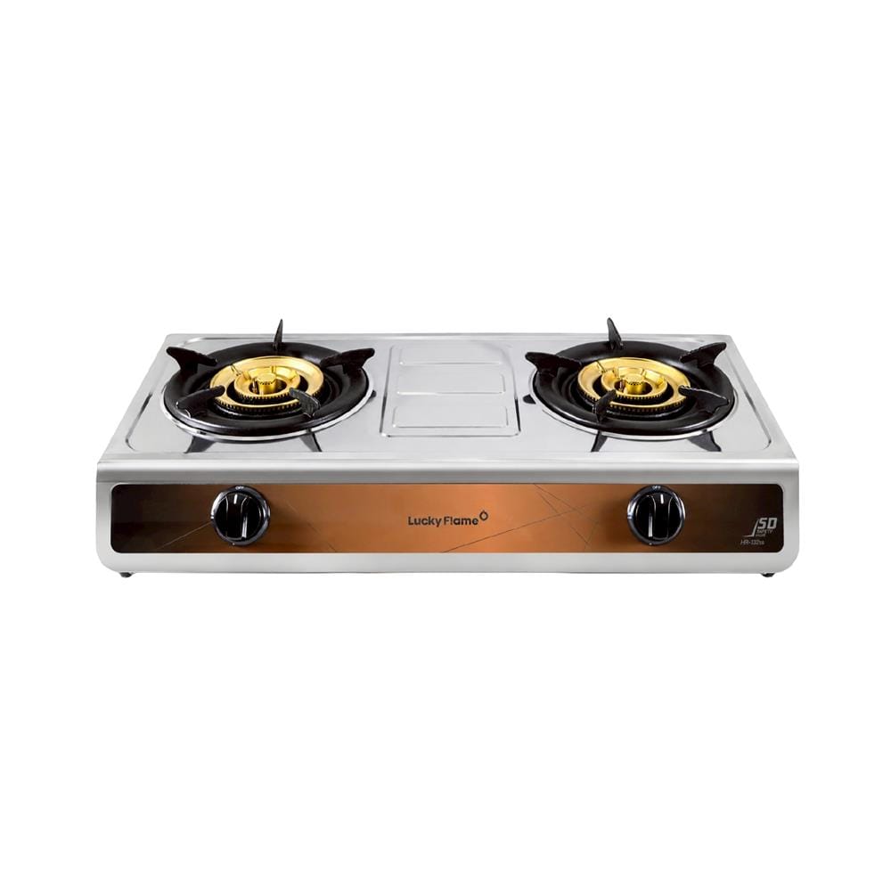 เตาแก๊สตั้งโต๊ะ 2 หัวแก๊ส LUCKY FLAME HR-132SS