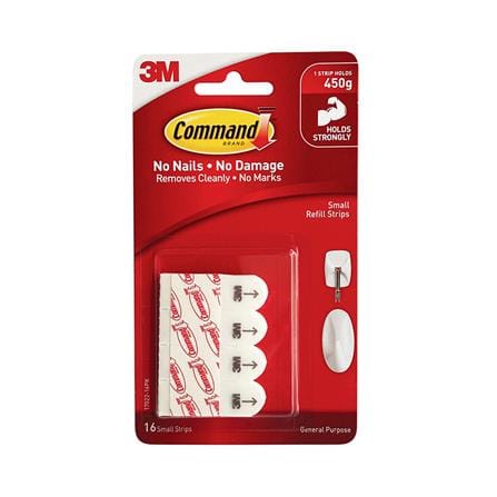 แผ่นเทปกาวคอมมานด์ ขนาดเล็ก 3M 17022-16PK (แพ็ก 16 ชิ้น)_0