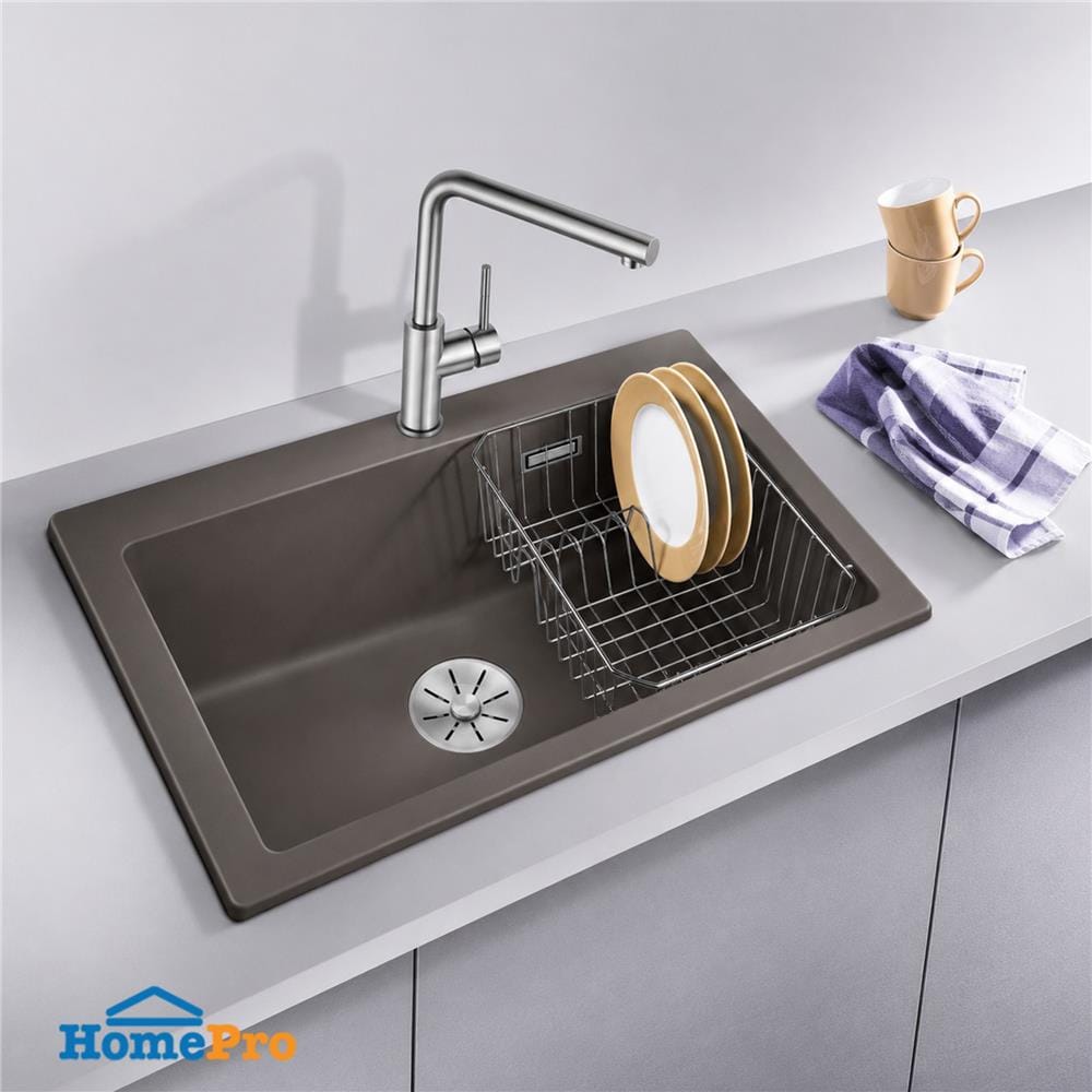 ซิงค์ฝัง 1 หลุม BLANCO PLEON6 495.39.555 สีเทา