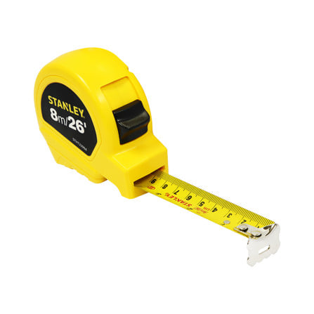 ตลับเมตร STANLEY เบสิคเทป 8 ม. สีเหลือง_0
