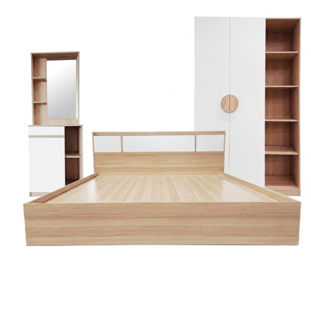 ชุดห้องนอน 5 ฟุต FURDINI TORI สี PINEOAK/ขาว