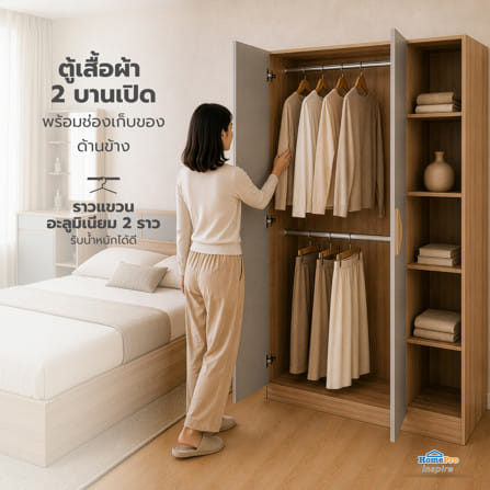 ชุดห้องนอน 5 ฟุต  FURDINI TORI สี PINEOAK/เทา_11
