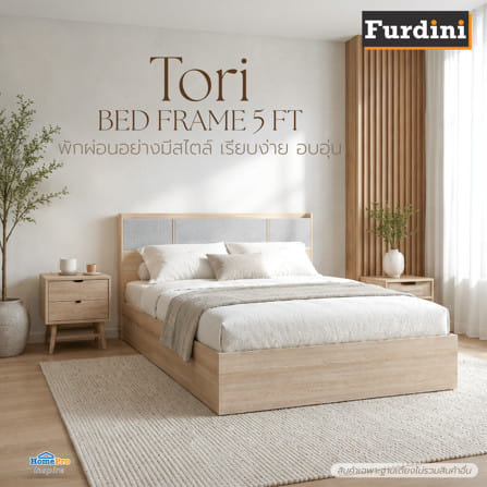 เตียง 5 ฟุต FURDINI TORI สี PINEOAK/เทา_3