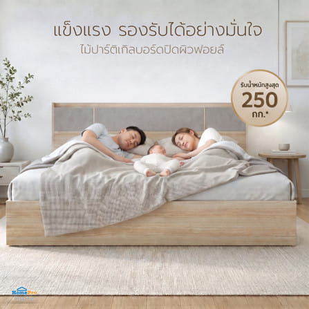 เตียง 6 ฟุต FURDINI TORI สี PINEOAK/เทา_6