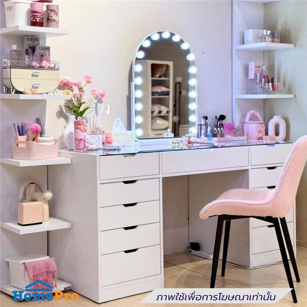 โต๊ะเครื่องแป้ง KONCEPT VANITY 19250856 150 ซม. สีขาว