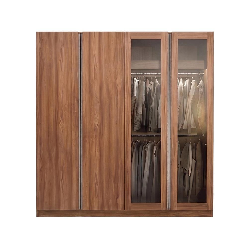 ตู้เสื้อผ้า 4 บานเปิด SB FURNITURE ATHENA 19216249 200 ซม. สีน้ำตาล