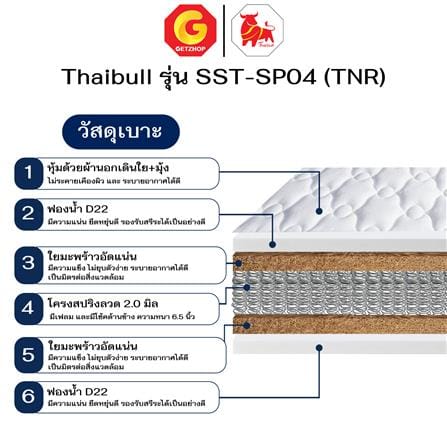 เตียงพับพร้อม TOPPER THAIBULL SST-SP04 (TNR) 107x200x55 ซม. สีขาว_7