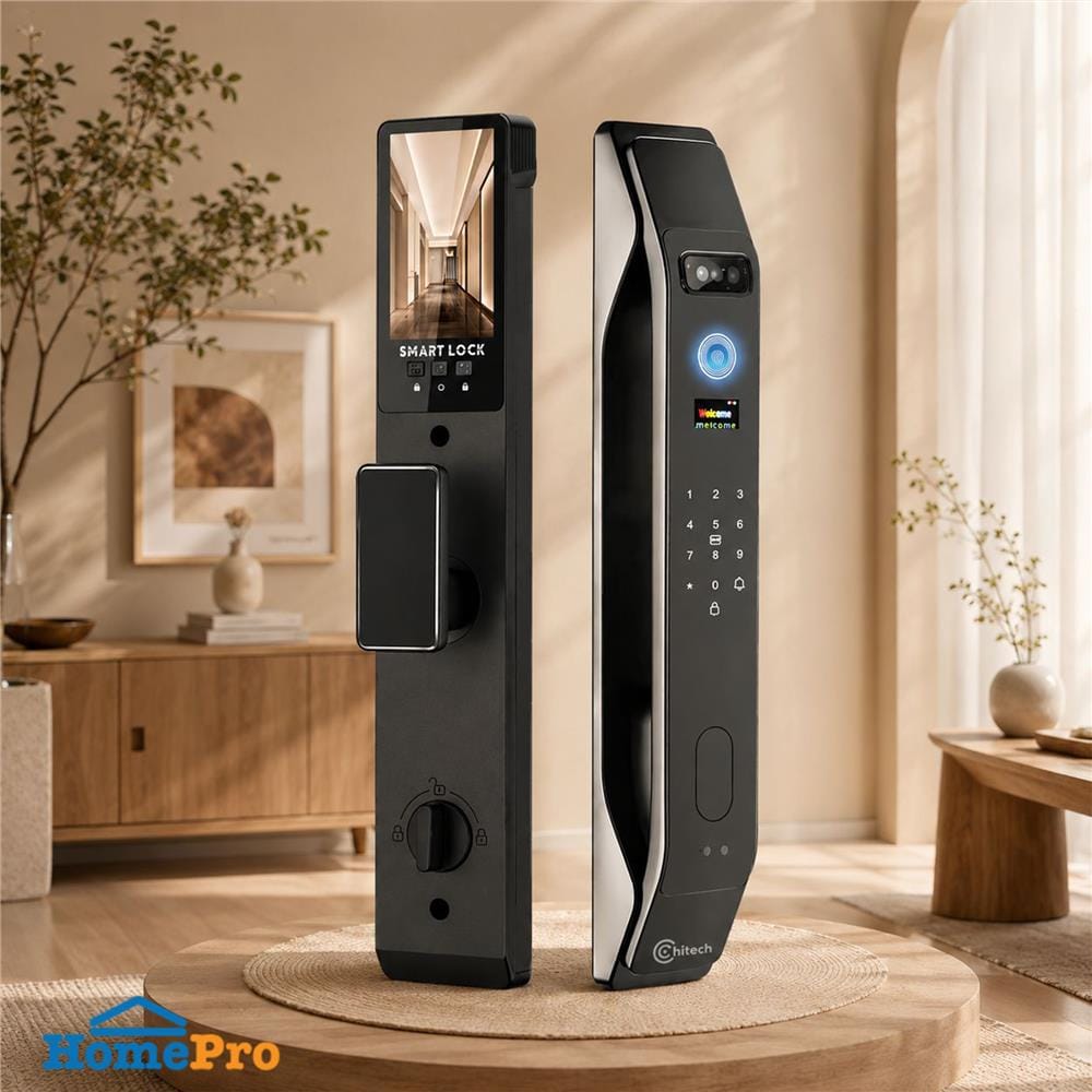 กลอนดิจิตอล C.HITECH CN5 PRO สีดำ