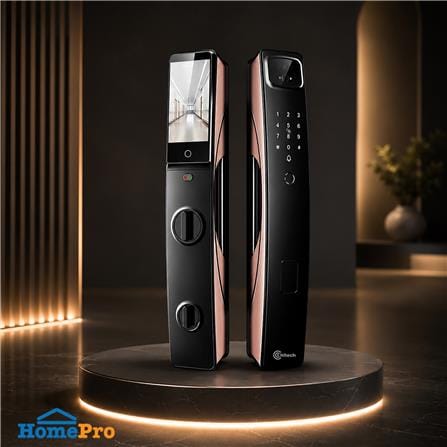 กลอนดิจิตอล C.HITECH CM1 สีโรสโกลด์_2