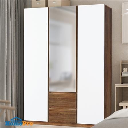 ตู้เสื้อผ้า 3 บานเปิด SB FURNITURE WABI 19232996 160 ซม. สีโอ๊ค/ขาว_2