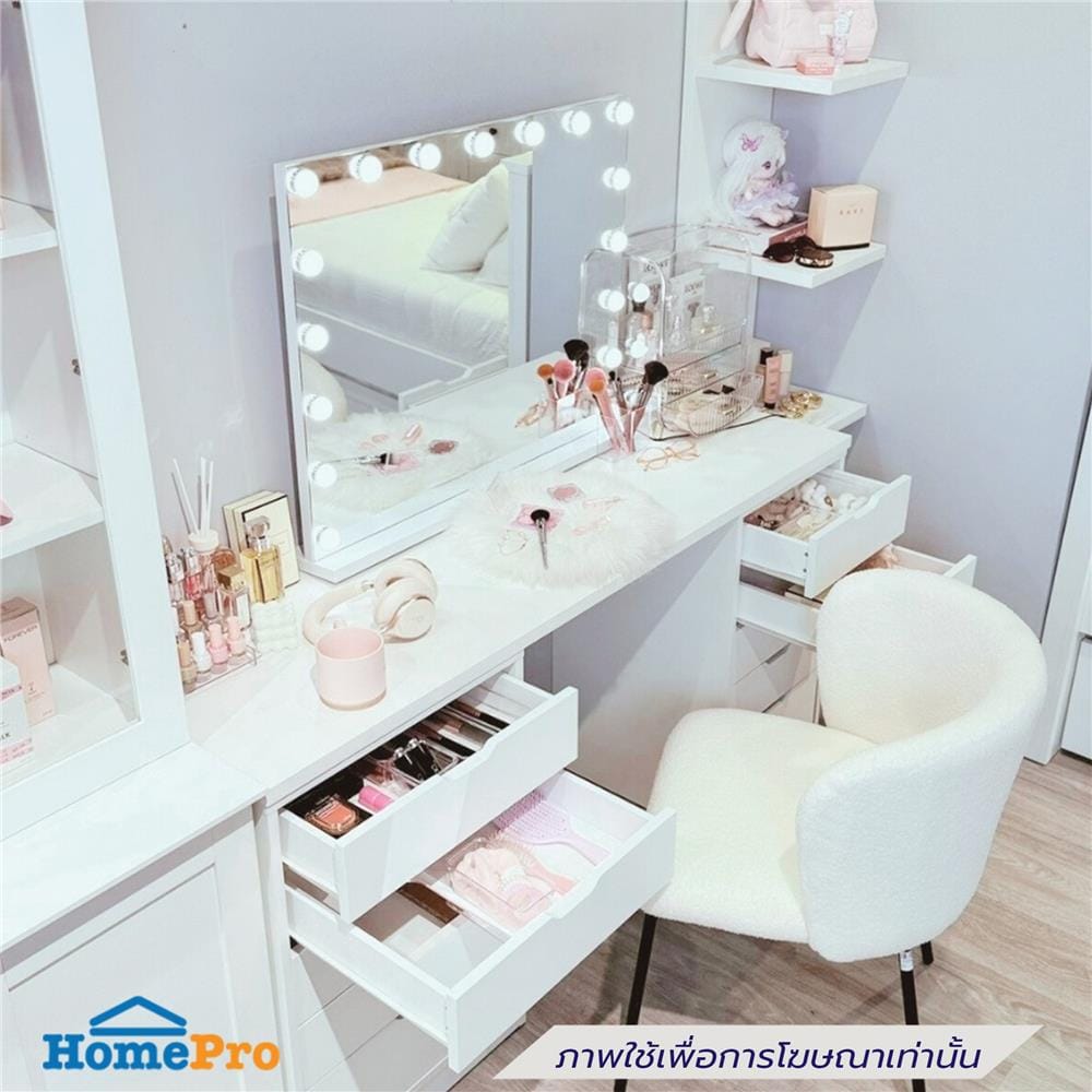 โต๊ะเครื่องแป้ง KONCEPT VANITY 59064682 150 ซม. สีขาว