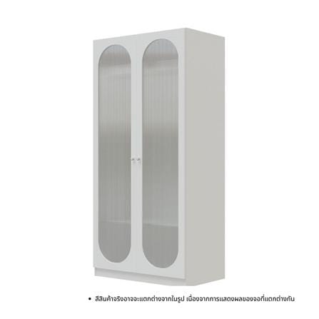 ตู้เสื้อผ้า 2 บานเปิด KONCEPT LUNE 19254122 100 ซม. สีขาว_0
