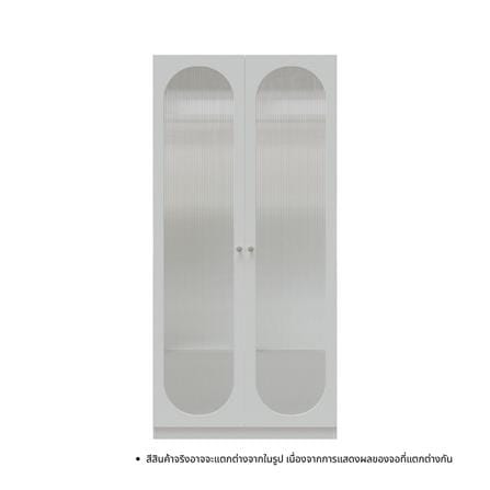 ตู้เสื้อผ้า 2 บานเปิด KONCEPT LUNE 19254122 100 ซม. สีขาว_1
