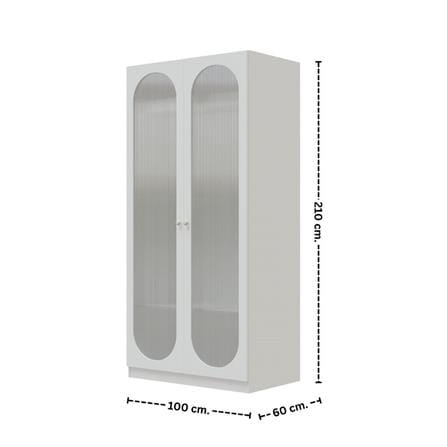ตู้เสื้อผ้า 2 บานเปิด KONCEPT LUNE 19254122 100 ซม. สีขาว_3