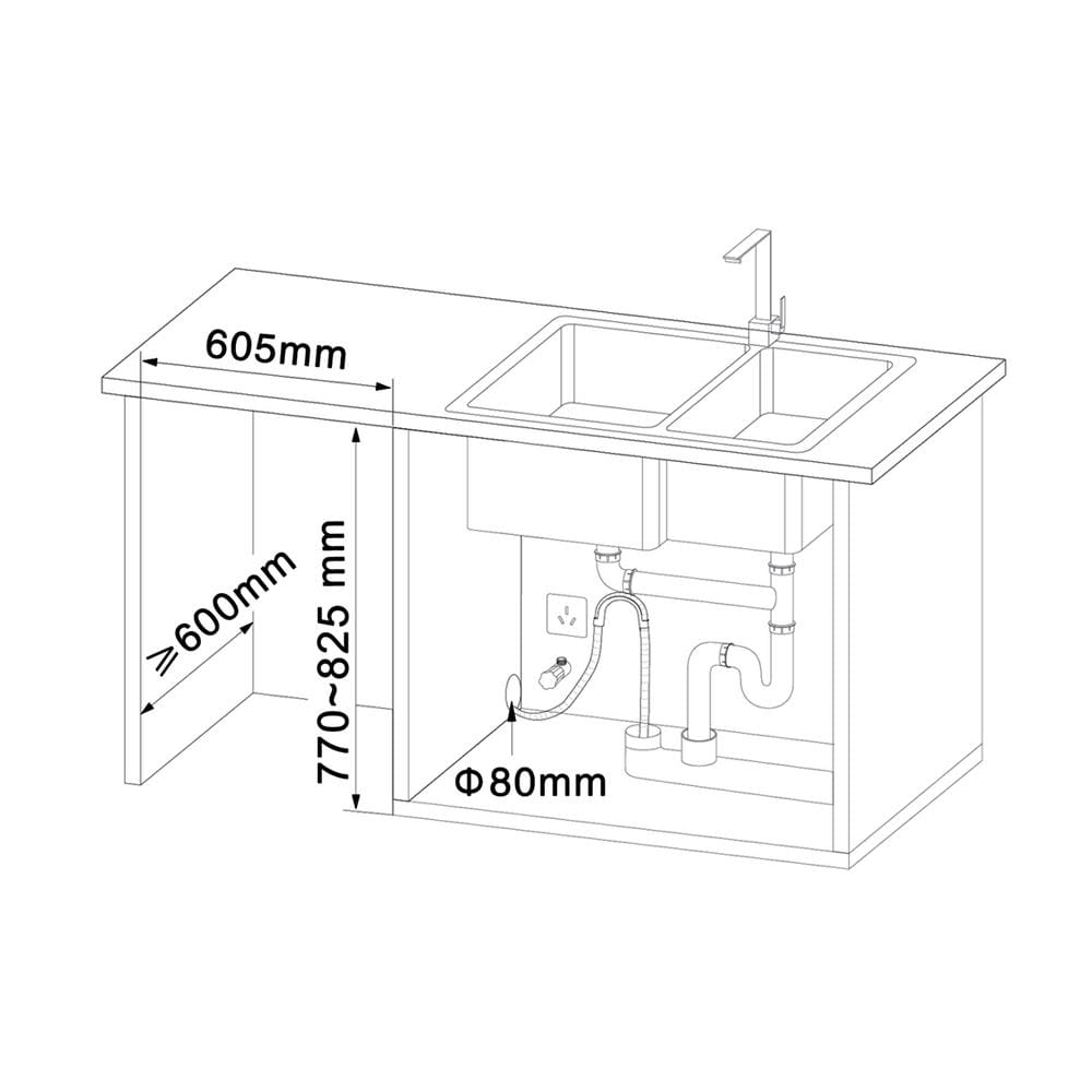 เครื่องล้างจานตั้งพื้น RINNAI RDW-U1816-GBW