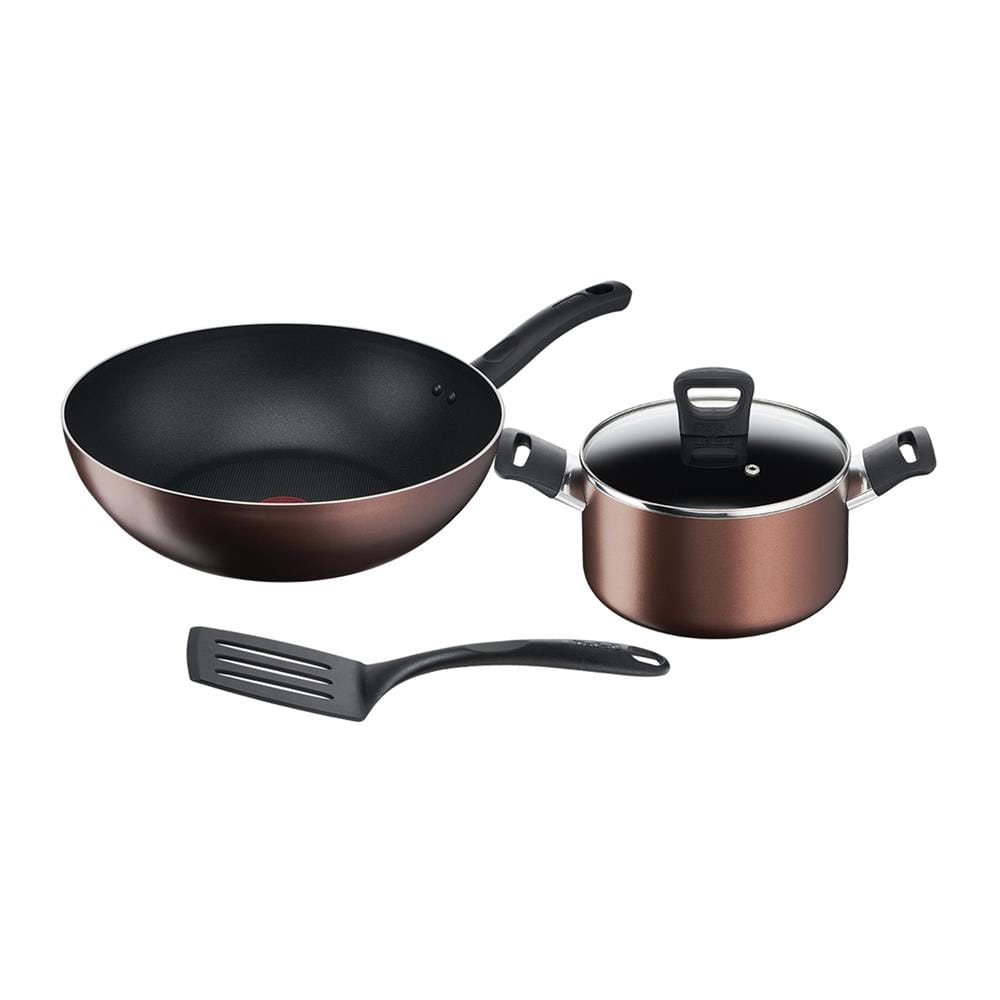 ชุดเครื่องครัว TEFAL DAY BY DAY ECS26 IH สีน้ำตาล (ชุด 4 ชิ้น)