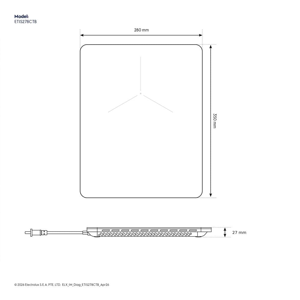 เตาแม่เหล็กไฟฟ้า ELECTROLUX ETIS278CTB