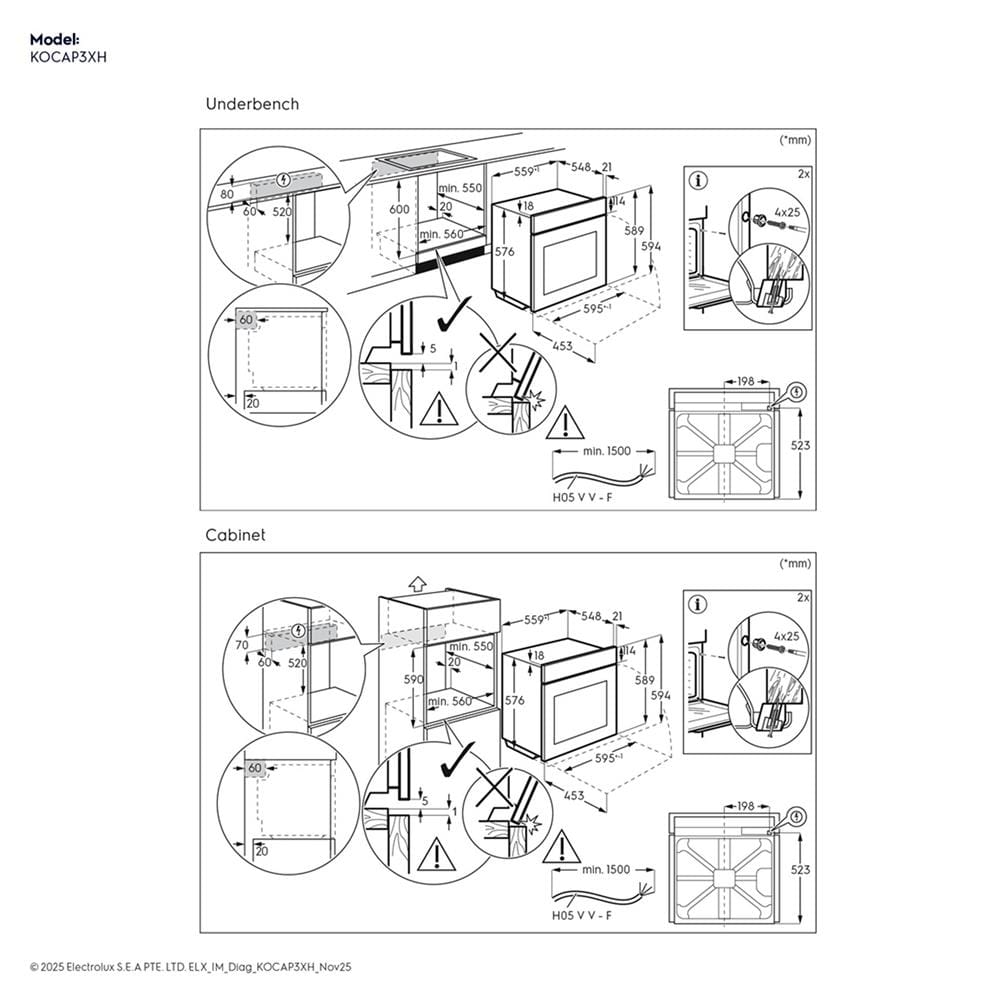 เตาอบฝังดิจิตอล ELECTROLUX KOCAP3XH