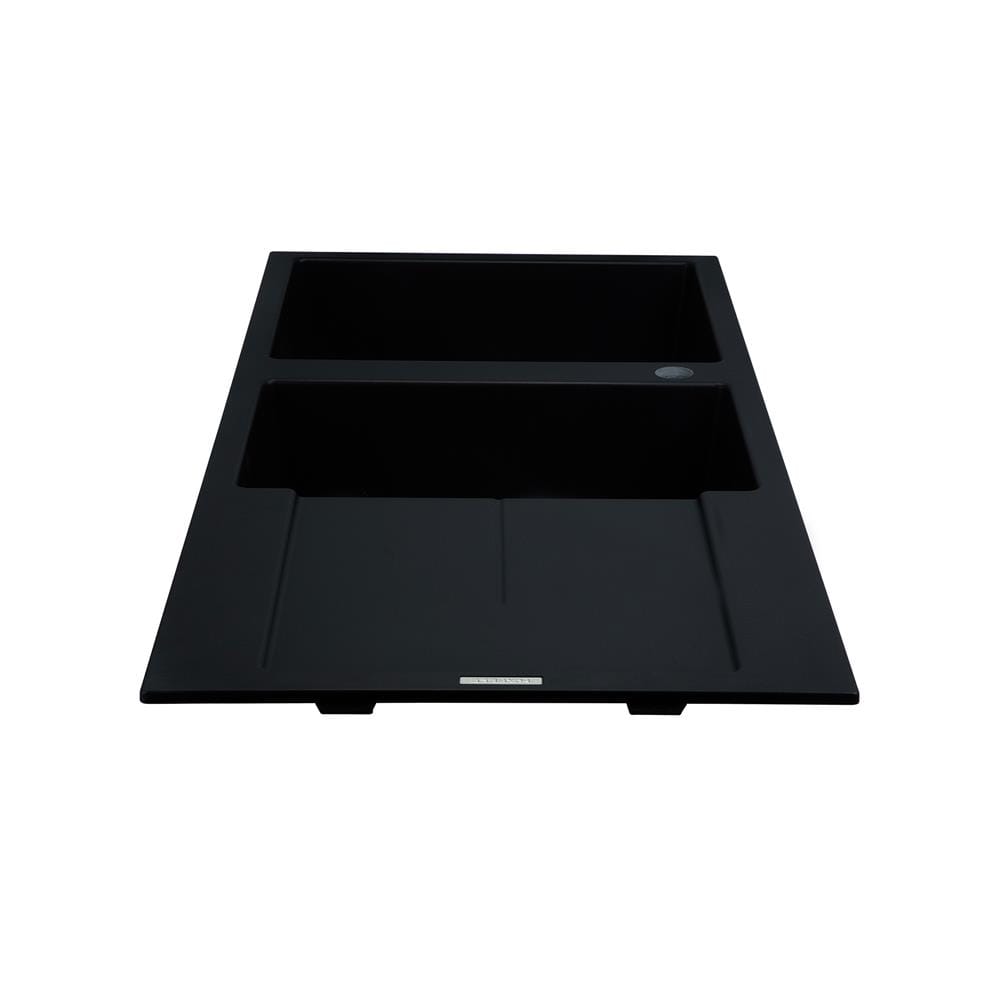 ซิงค์ฝัง 2 หลุม 1 ที่พัก HAFELE STONEQ 495.39.638 สี DEEP BLACK