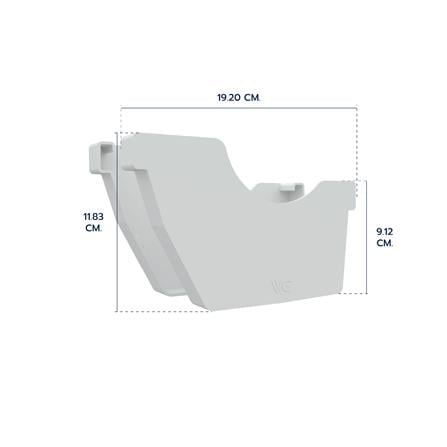 ชุดฝาปิดปลายราง (คู่) VG CUBE สีขาว_3
