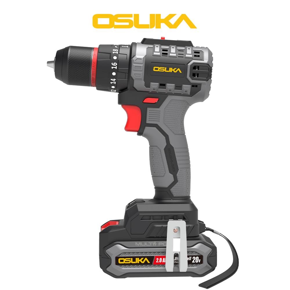 สว่านกระแทกไร้สาย (พร้อมแบตเตอรี่) OSUKA OCHD802-D1 20 โวลต์