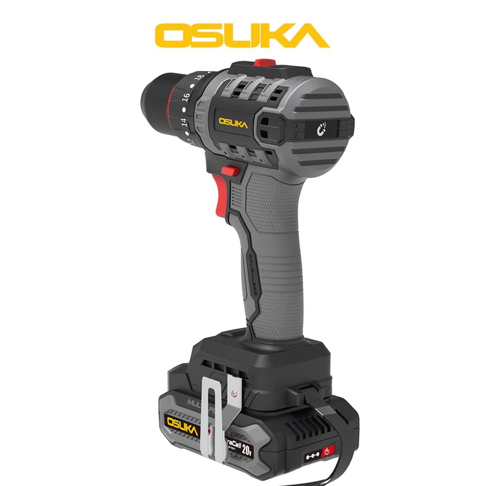 สว่านกระแทกไร้สาย (พร้อมแบตเตอรี่) OSUKA OCHD802-D1 20 โวลต์
