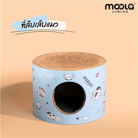 ที่ลับเล็บแมว ทรงอุโมงค์ MOOLA สีฟ้า_1