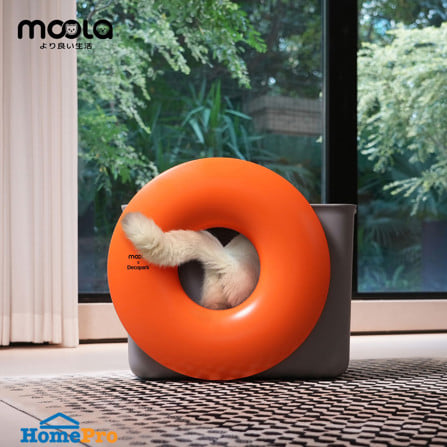 กระบะทรายแมว MOOLA สีแดงอมส้ม_5