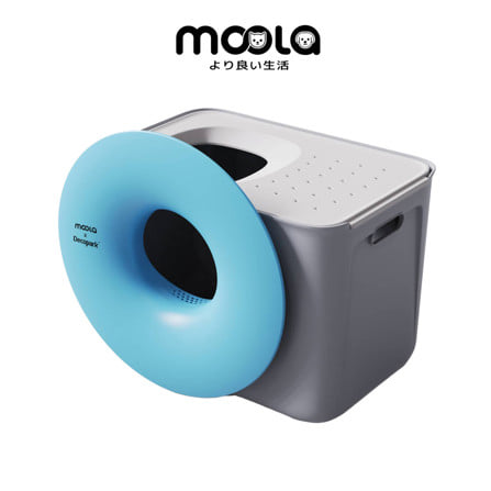 กระบะทรายแมว MOOLA สีฟ้า_0