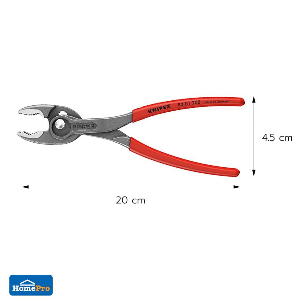 คีมปากจิ้งจก ด้ามพลาสติก 200 มม. KNIPEX 82 01 200