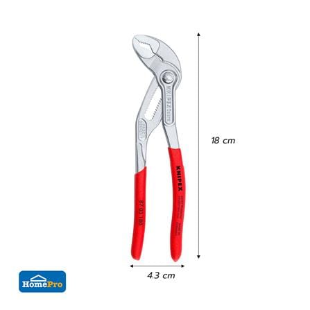 คีมคอม้าไฮเทค ชุบโครเมียม 180 มม. KNIPEX 87 03 180_5