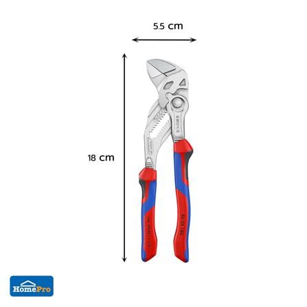 คีมคอม้าชุบโครเมียม ด้ามหุ้มยาง 180 มม. KNIPEX 86 05 180_4