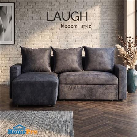 โซฟาเข้ามุมซ้าย AS FURNITURE LAUGH สีเทาเข้ม_4