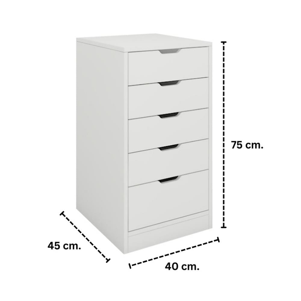 ตู้ลิ้นชัก 5 ลิ้นชัก KONCEPT VANITY 19250861 สีขาว