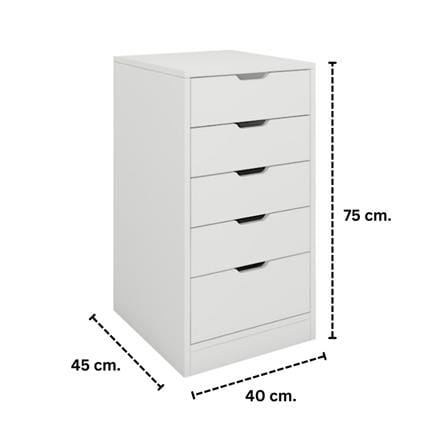 ตู้ลิ้นชัก 5 ลิ้นชัก KONCEPT VANITY 19250861 สีขาว_4