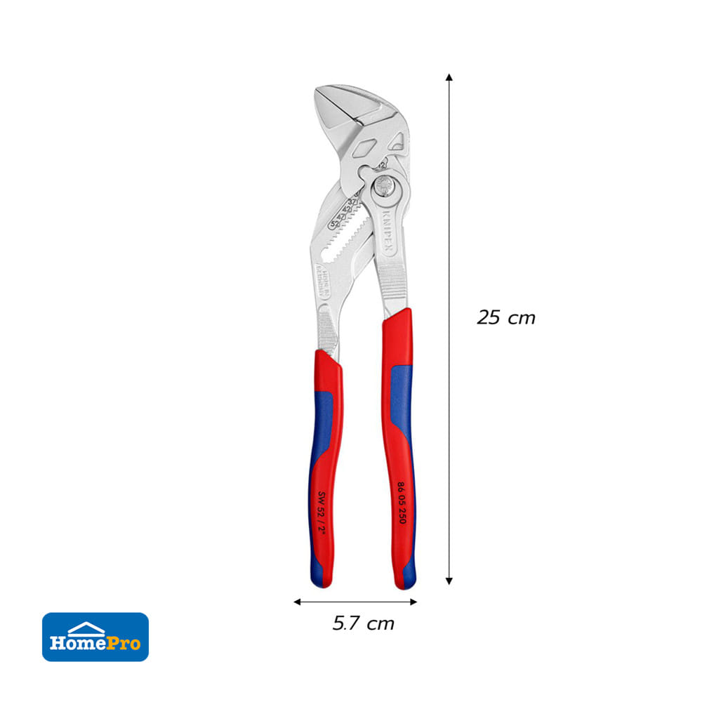 คีมคอม้าชุบโครเมียม ด้ามหุ้มยาง 250 มม. KNIPEX 86 05 250