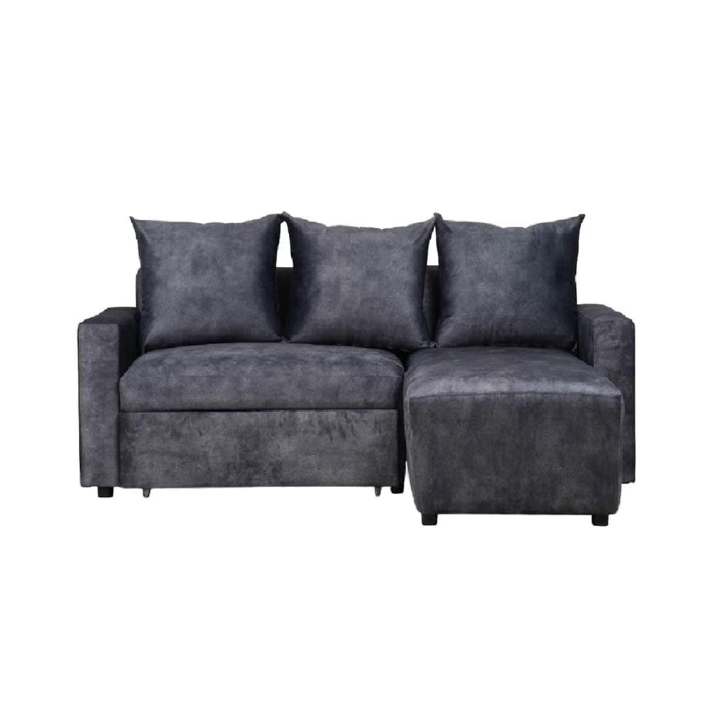 โซฟาเข้ามุมขวา AS FURNITURE LAUGH สีเทาเข้ม