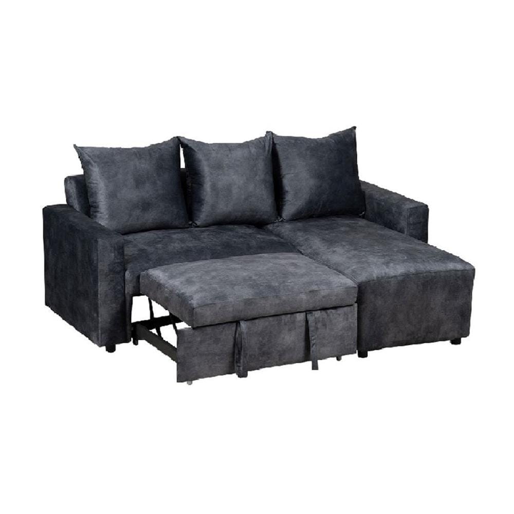 โซฟาเข้ามุมขวา AS FURNITURE LAUGH สีเทาเข้ม