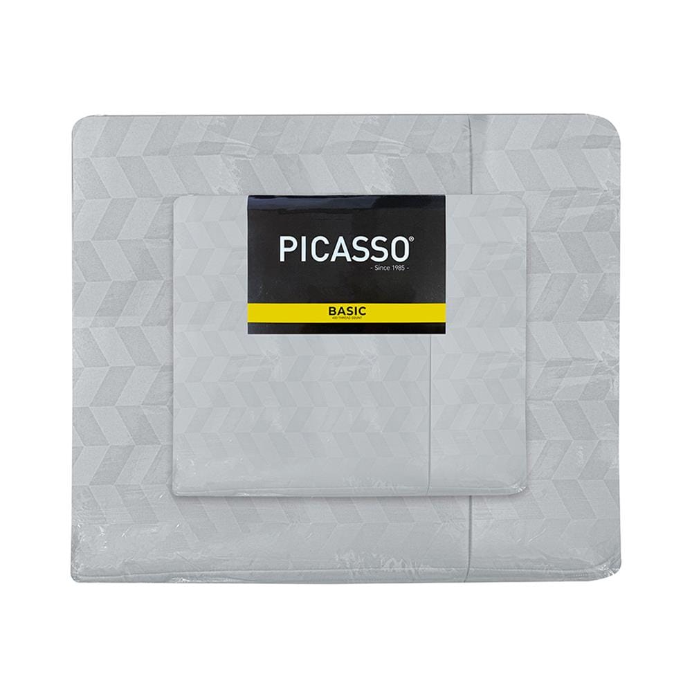 ชุดผ้าปูที่นอน 6 ฟุต (ชุด 6 ชิ้น) PICASSO BASIC สี GREY