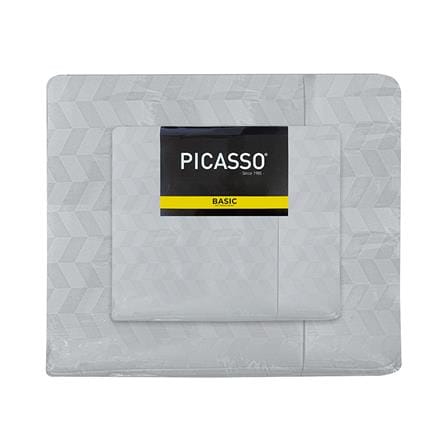 ชุดผ้าปูที่นอน 6 ฟุต (ชุด 6 ชิ้น) PICASSO BASIC สี GREY_4