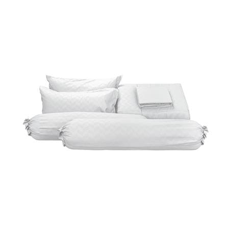 ชุดผ้าปูที่นอน 6 ฟุต (ชุด 6 ชิ้น) PICASSO BASIC สี WHITE_2