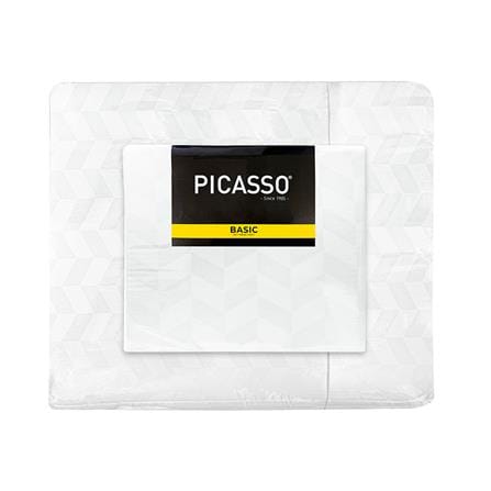 ชุดผ้าปูที่นอน 6 ฟุต (ชุด 6 ชิ้น) PICASSO BASIC สี WHITE_4