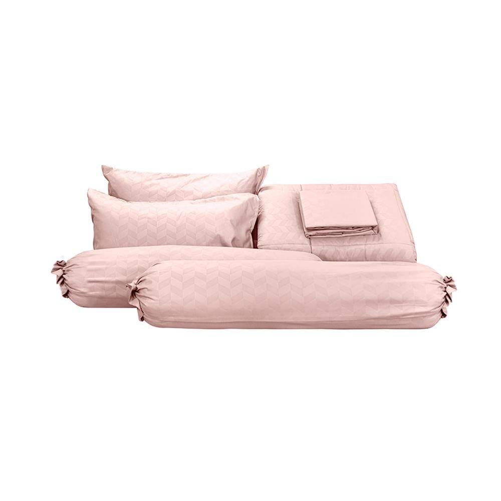 ชุดผ้าปูที่นอน 6 ฟุต (ชุด 6 ชิ้น) PICASSO BASIC สี OLDROSE