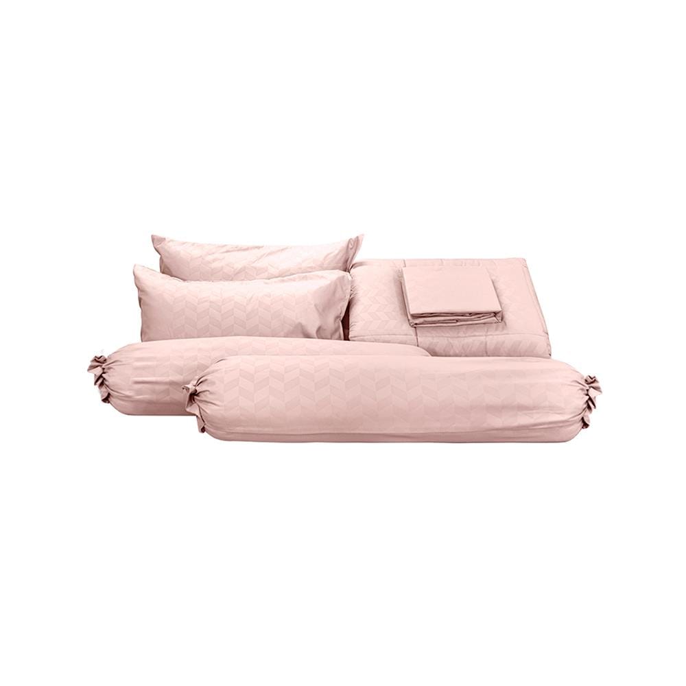 ชุดผ้าปูที่นอน 5 ฟุต (ชุด 6 ชิ้น) PICASSO BASIC สี OLDROSE