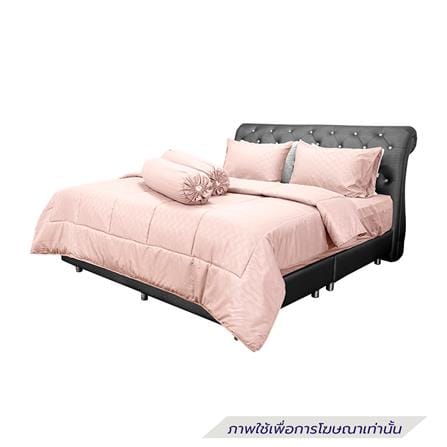 ชุดผ้าปูที่นอน 5 ฟุต (ชุด 6 ชิ้น) PICASSO BASIC สี OLDROSE_1
