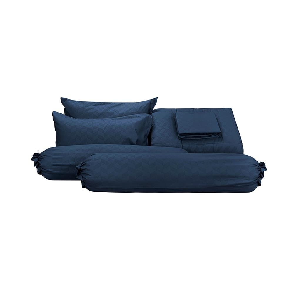 ชุดผ้าปูที่นอน 5 ฟุต (ชุด 6 ชิ้น) PICASSO BASIC สี NAVY BLUE