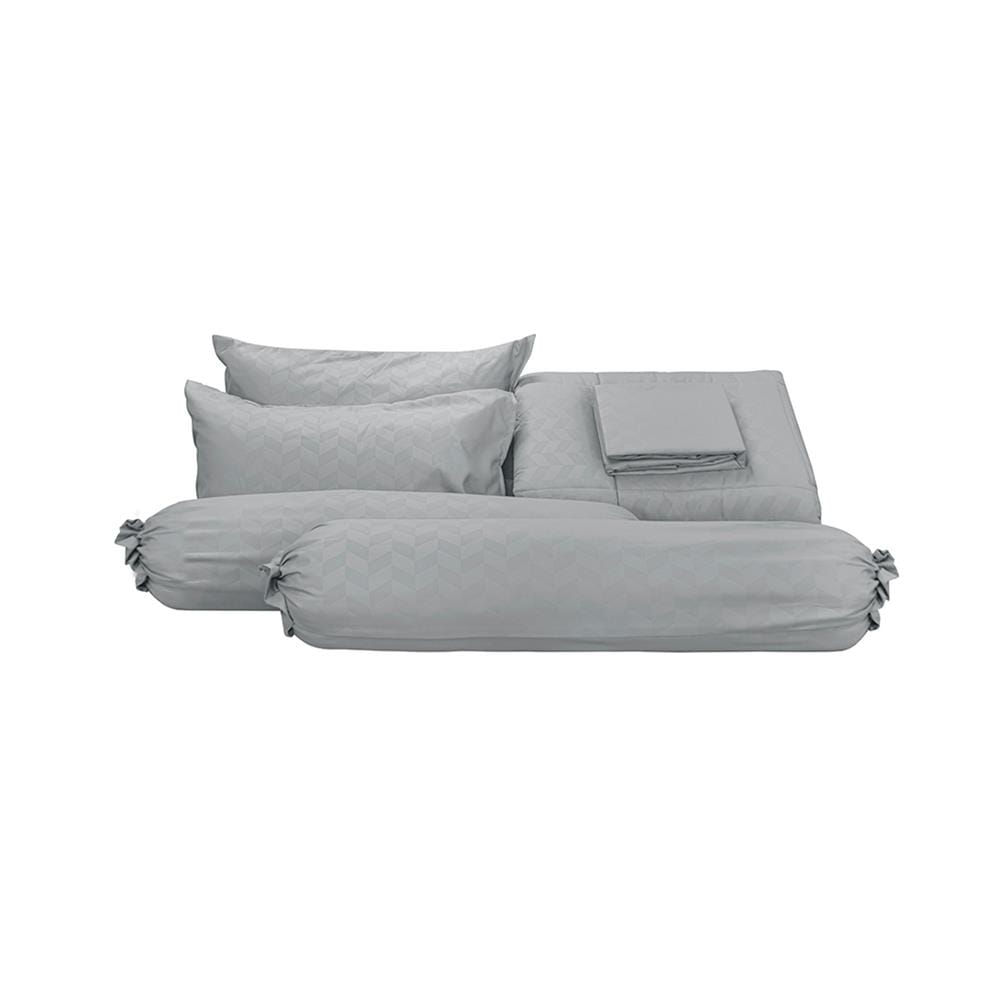 ชุดผ้าปูที่นอน 5 ฟุต (ชุด 6 ชิ้น) PICASSO BASIC สี GREY