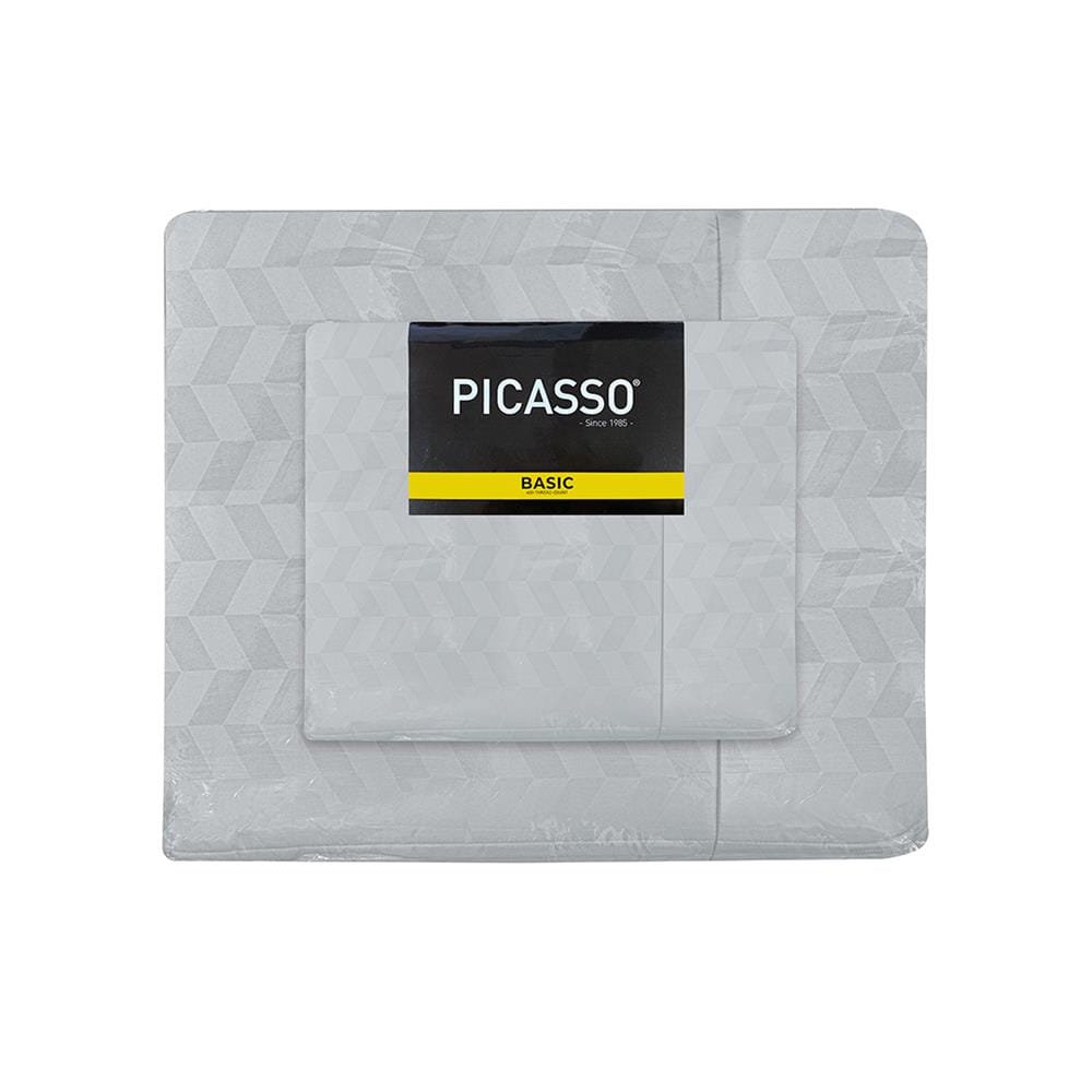 ชุดผ้าปูที่นอน 5 ฟุต (ชุด 6 ชิ้น) PICASSO BASIC สี GREY