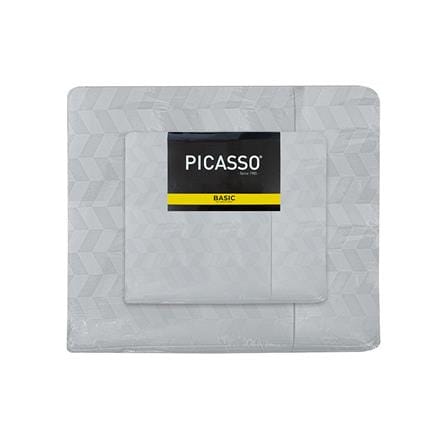 ชุดผ้าปูที่นอน 5 ฟุต (ชุด 6 ชิ้น) PICASSO BASIC สี GREY_5