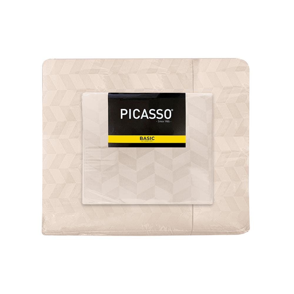 ชุดผ้าปูที่นอน 5 ฟุต (ชุด 6 ชิ้น) PICASSO BASIC สี CREAM